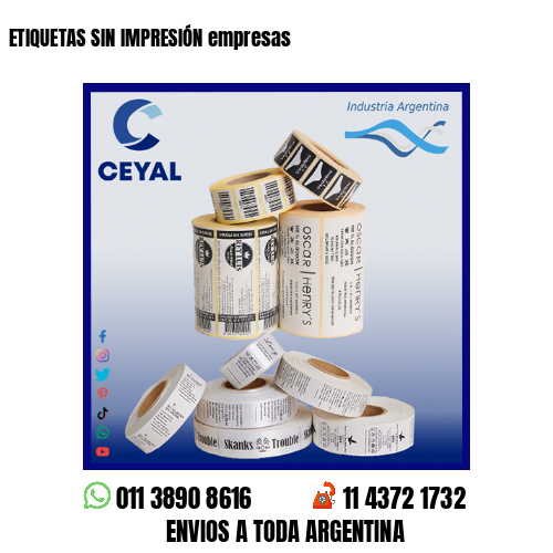 ETIQUETAS SIN IMPRESIÓN empresas