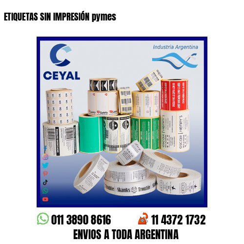 ETIQUETAS SIN IMPRESIÓN pymes