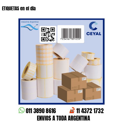 ETIQUETAS en el dia