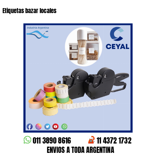 Etiquetas bazar locales