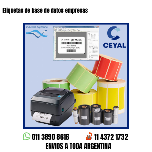 Etiquetas de base de datos empresas