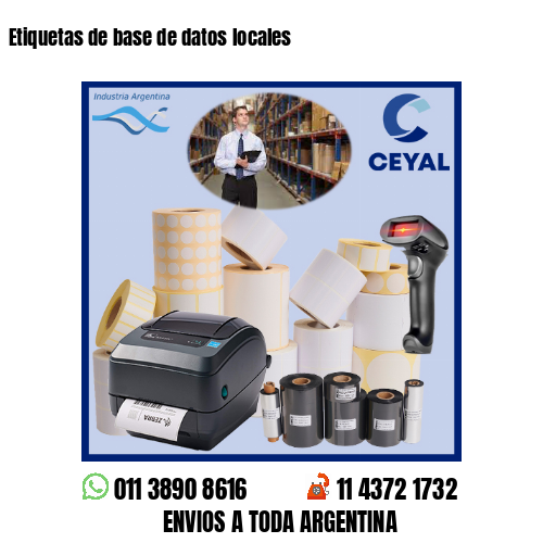 Etiquetas de base de datos locales