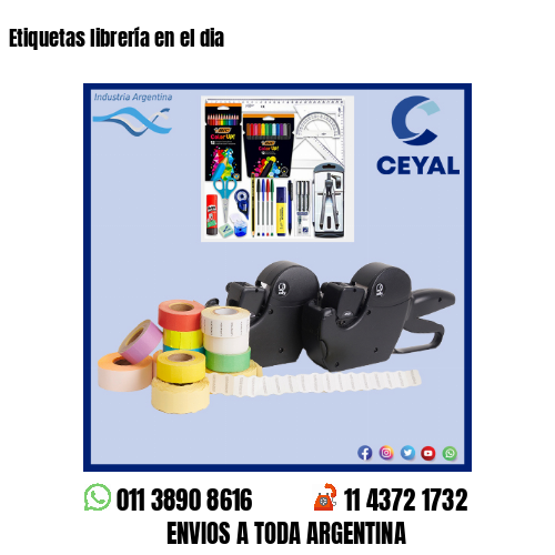 Etiquetas librería en el dia