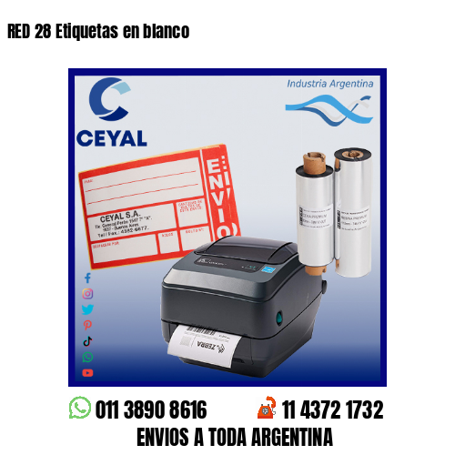 RED 28 Etiquetas en blanco