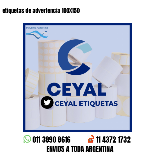 etiquetas de advertencia 100X150