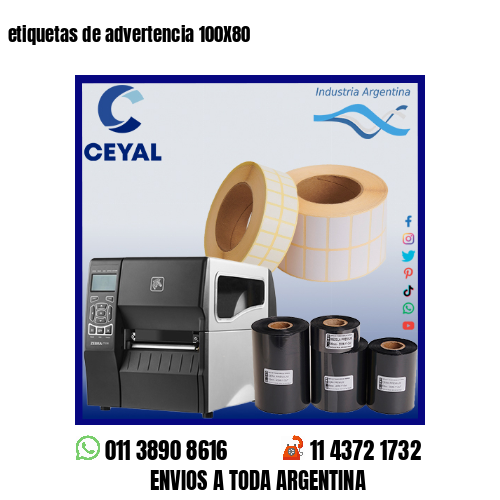 etiquetas de advertencia 100X80