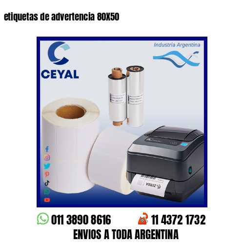 etiquetas de advertencia 80X50