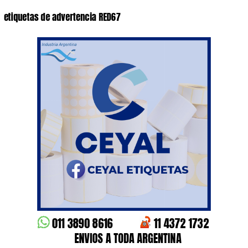 etiquetas de advertencia RED67