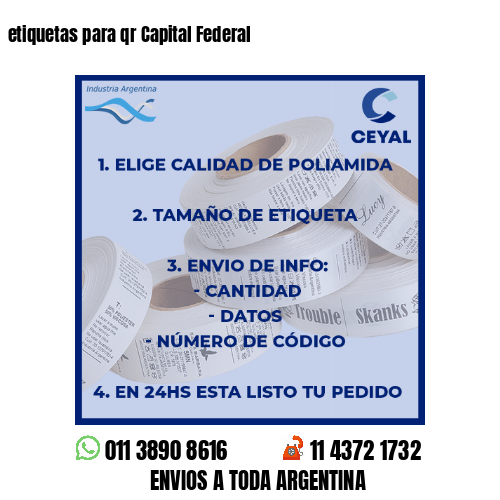 etiquetas para qr Capital Federal