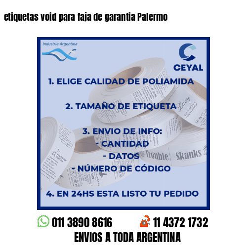 etiquetas void para faja de garantia Palermo