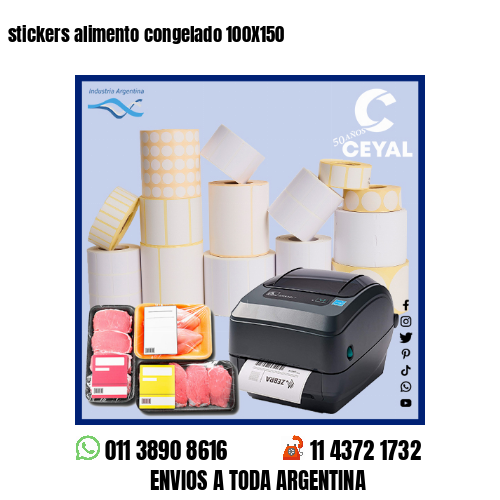 stickers alimento congelado 100X150