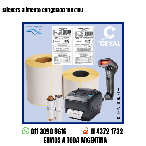 stickers alimento congelado 100×100
