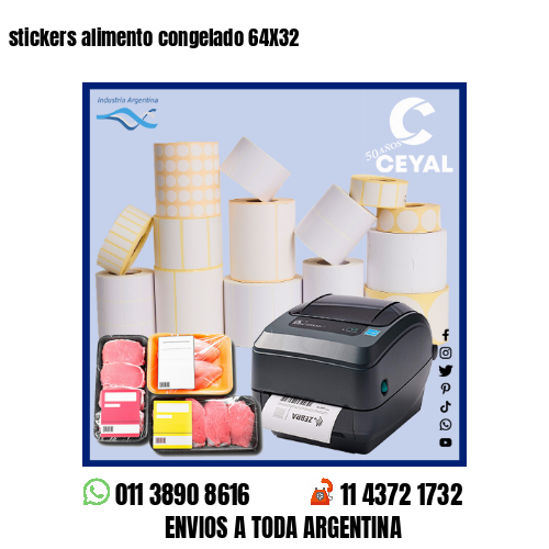 stickers alimento congelado 64X32