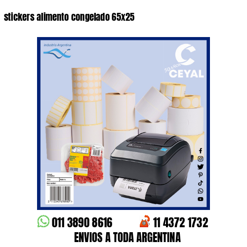 stickers alimento congelado 65×25