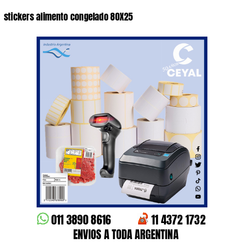 stickers alimento congelado 80X25