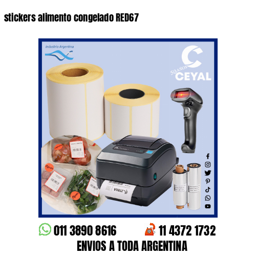 stickers alimento congelado RED67
