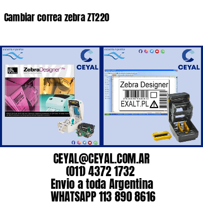 Cambiar correa zebra ZT220
