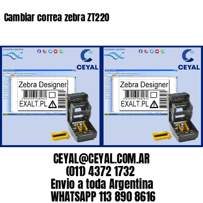 Cambiar correa zebra ZT220