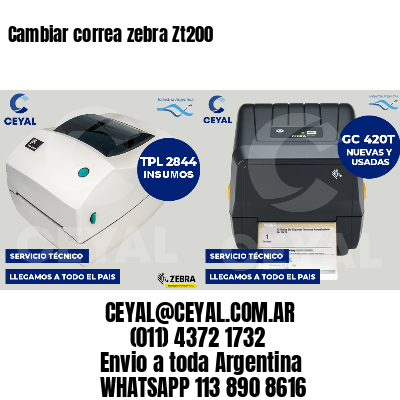 Cambiar correa zebra Zt200