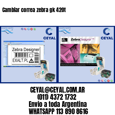Cambiar correa zebra gk 420t