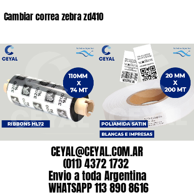 Cambiar correa zebra zd410