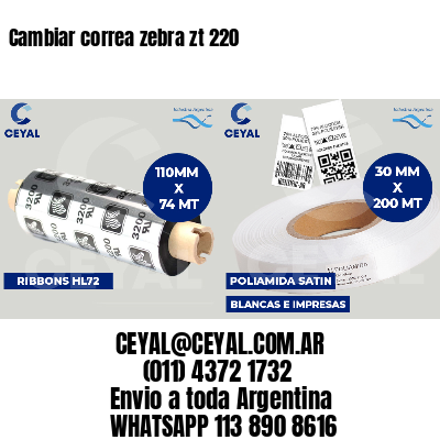 Cambiar correa zebra zt 220
