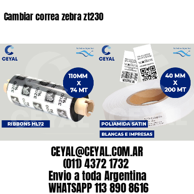 Cambiar correa zebra zt230