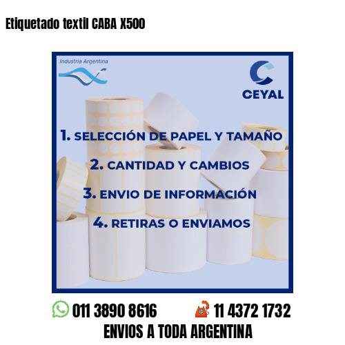 Etiquetado textil CABA X500