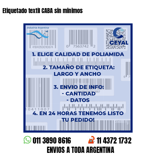 Etiquetado textil CABA sin minimos