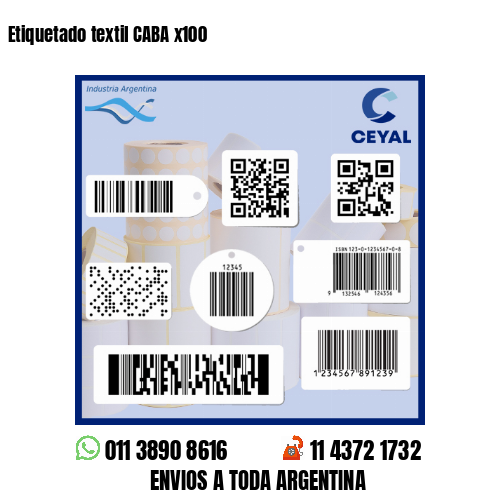 Etiquetado textil CABA x100
