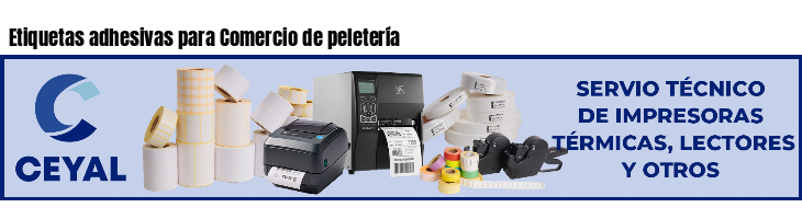 Etiquetas adhesivas para Comercio de peletería