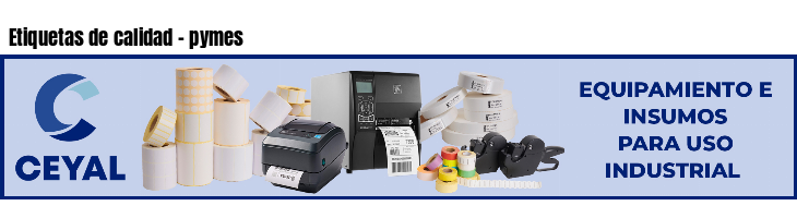 Etiquetas de calidad - pymes