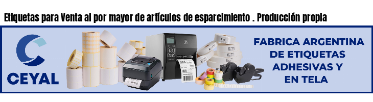 Etiquetas para Venta al por mayor de artículos de esparcimiento . Producción propia
