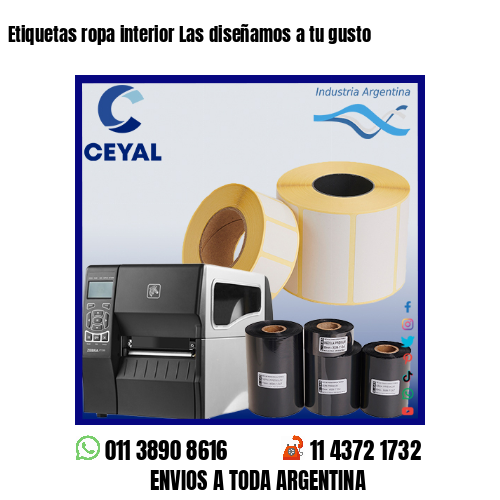 Etiquetas ropa interior Las diseñamos a tu gusto
