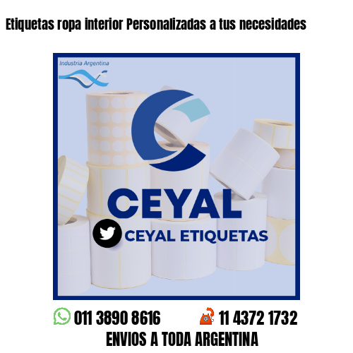 Etiquetas ropa interior Personalizadas a tus necesidades