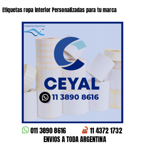 Etiquetas ropa interior Personalizadas para tu marca