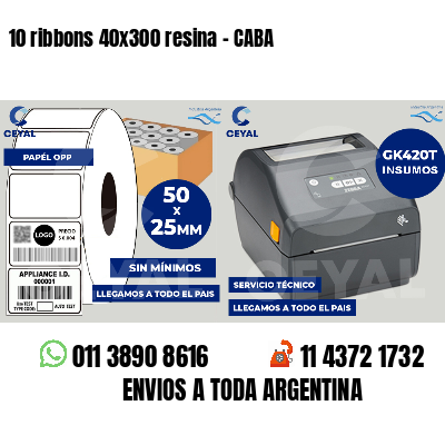 10 ribbons 40x300 resina - CABA