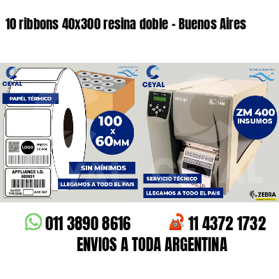 10 ribbons 40x300 resina doble - Buenos Aires