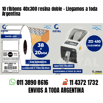 10 ribbons 40x300 resina doble - Llegamos a toda Argentina