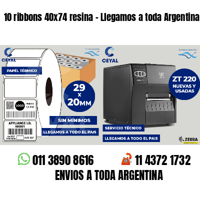 10 ribbons 40x74 resina - Llegamos a toda Argentina