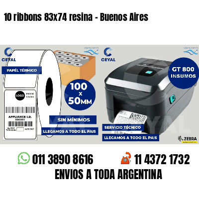 10 ribbons 83x74 resina - Buenos Aires
