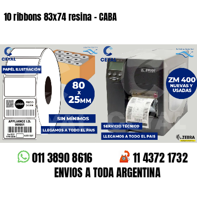 10 ribbons 83x74 resina - CABA