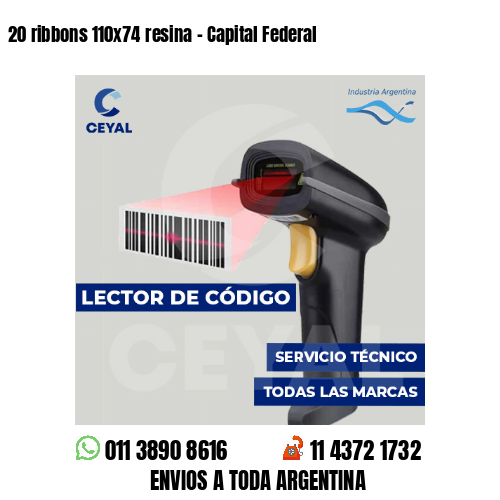 20 ribbons 110x74 resina - Capital Federal