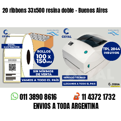 20 ribbons 33x500 resina doble - Buenos Aires