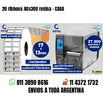 20 ribbons 40x300 resina - CABA