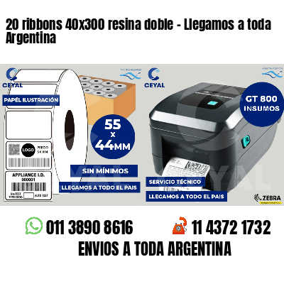 20 ribbons 40x300 resina doble - Llegamos a toda Argentina