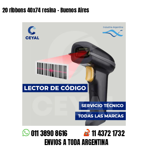 20 ribbons 40x74 resina - Buenos Aires