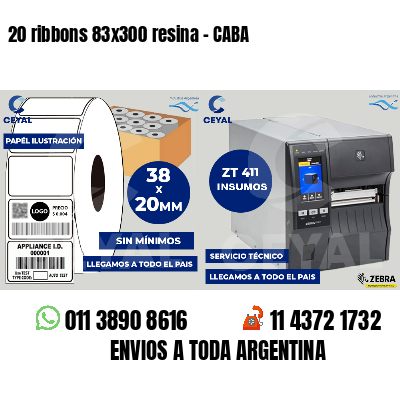 20 ribbons 83x300 resina - CABA
