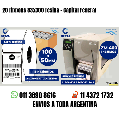 20 ribbons 83x300 resina - Capital Federal