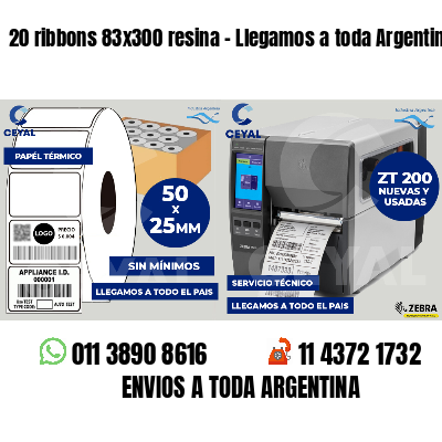20 ribbons 83x300 resina - Llegamos a toda Argentina